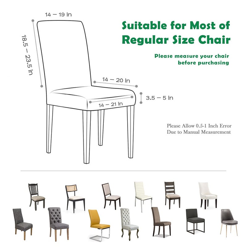 Aertiavty Chair Covers for Dining Room 6 Pack Chair Seat Cover for Dining Room Kitchen  Parsons Chair Covers Dining Chair Slipcover  Chocolate - Image 3